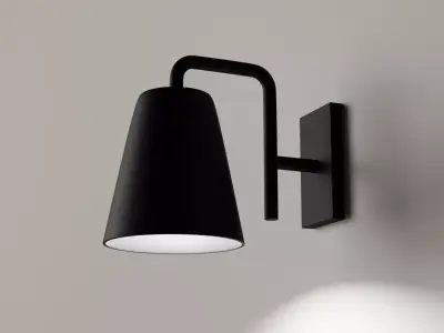 Minimal Wall Lamp AR Low-poly 3D model