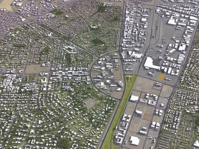 Gaborone - 3D City Model Low-poly 3D model