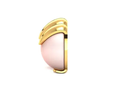 Diamond Pearl Earrings 3D print model