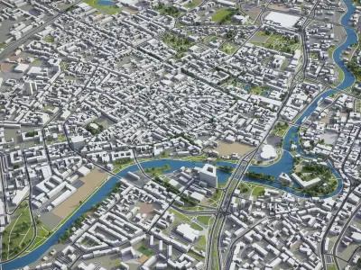 Bydgoszcz  Low-poly 3D model