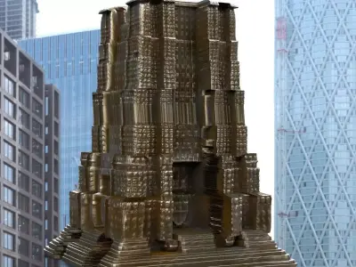 Big Skyscraper stylized 3D model
