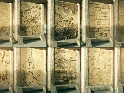 Wall Cracks and Bricks For Boolean Operations 3D model