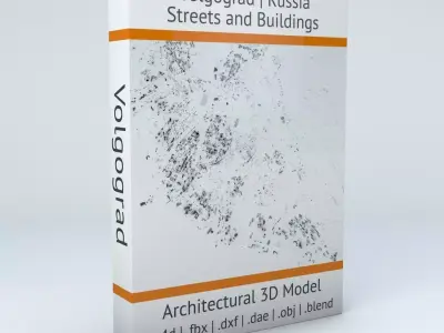 Volgograd Streets and Buildings 3D model