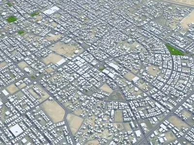 Al Qurayyat Saudi Arabia Low-poly 3D model