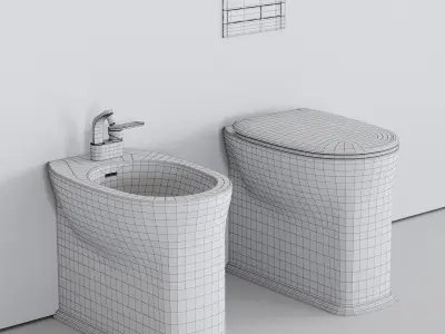 Ceramica Flaminia Madre WC Low-poly 3D model