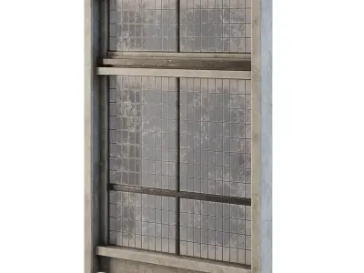 Factory Side Wall with Windows 3D model