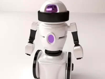 Robot with eyes 3D model