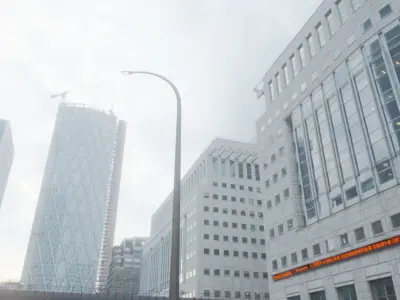 Street Light 12 version 17 10m with pole 1 Low-poly 3D model