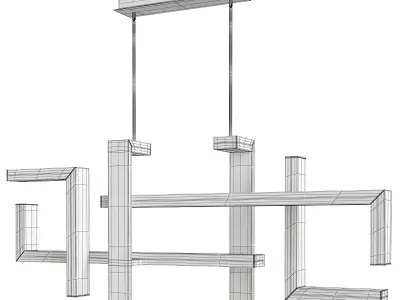 Jackal LED Linear Suspension Light Low-poly 3D model