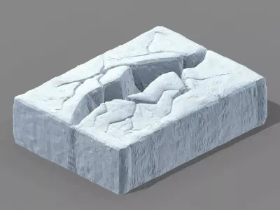 Planet - Ice Cliff 03 3D model