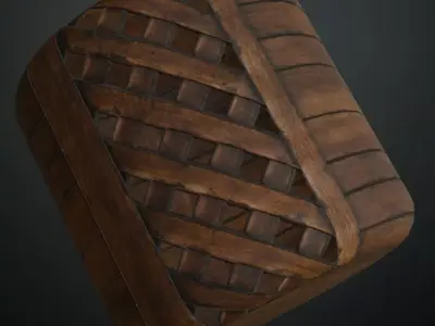 Decorative Wood Planks with Lattice Inlay PBR Texture