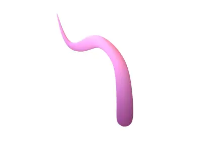 Cartoon Tentacle V1 002 Low-poly 3D model