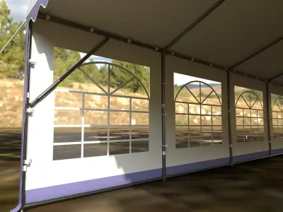 Large Outdoor MarqueeTent 3D model