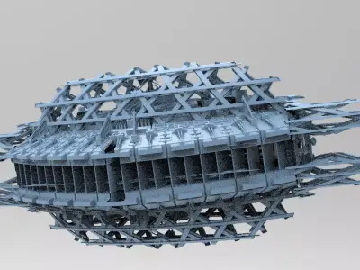 Desert Dune Rusted Assault dome 3D model