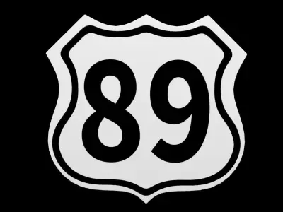 Street Sign Highway Low-poly 3D model