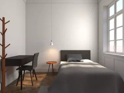 Scandinavian Bedroom 3D model