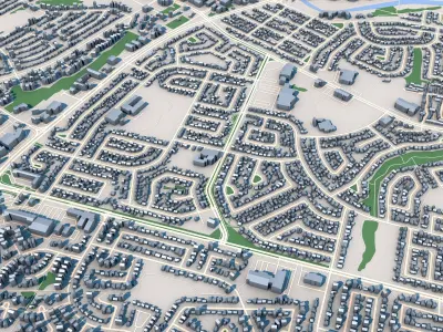 Alberta City Canada 3D model