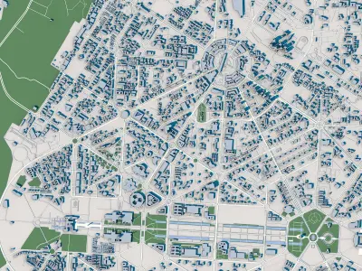 New Delhi City India 3D model