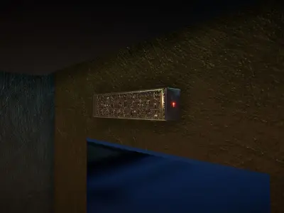 LED Emergency Lamp Lampada de Emergencia Free low-poly 3D model