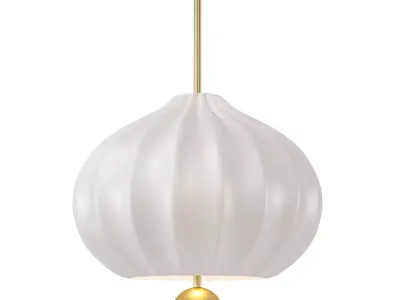Suspension pendant light gold 3D model