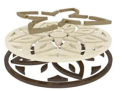 Marble Navel Pattern Low-poly 3D model