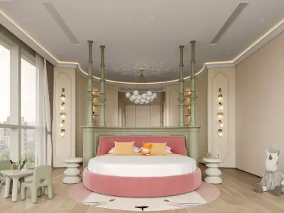 Bedroom interior scenes 3D model 49