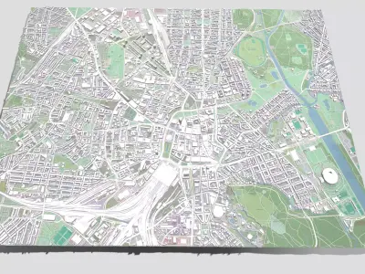 Cityscape  Leipzig Germany 3D model