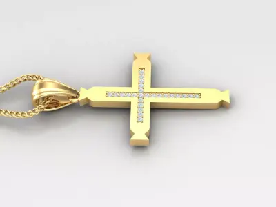 Cross Light Gold 4CP007 3DM STL 3D print model