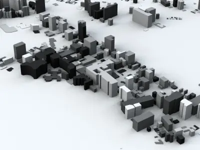 Honolulu Streets and Buildings 3D model