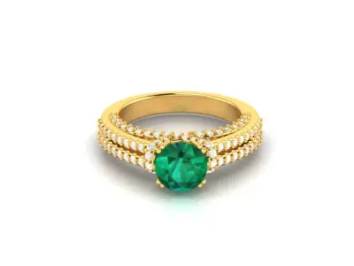 Diamond Ring For Women 3d Print Model 3D print model 45