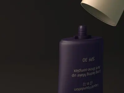 Sunscreen cream tube 3D model
