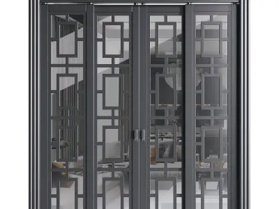 Modern entrance door 69 3D model