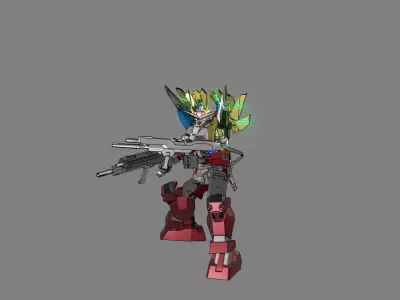 Attacker Gundam 13 A 3D model