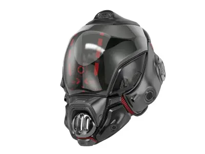 Sci-Fi Helmet 3D model