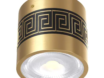  Spotlight meander pattern Low-poly 3D model