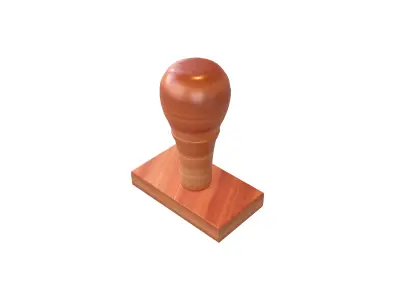Rubber Stamp v1 004 Low-poly 3D model