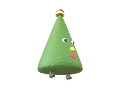 Christmas Tree Character v1 001 Free low-poly 3D model