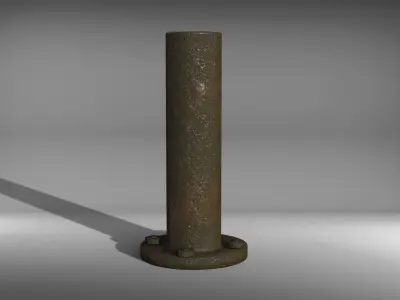 Traffic Metal Obstacle Game Ready Low-poly 3D model