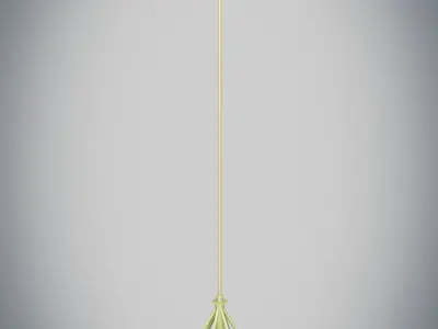 luminaire dining table or outside with detailed 60wlamps 3D model