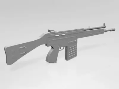 Heckler and Koch G3 Rifle 01 3D model