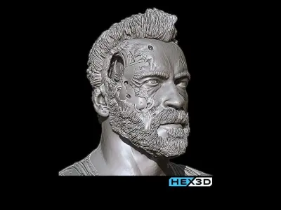 Terminator Dark Fate  - Carl Bust  3D Print 3D print model