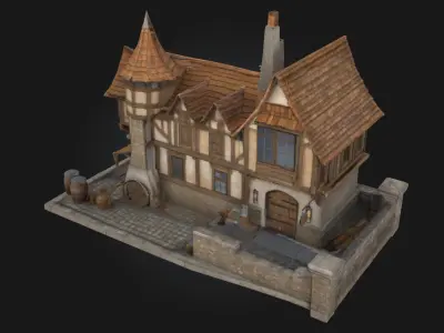 Tudor Cottage  Timeless Charm of English Heritage 3D model