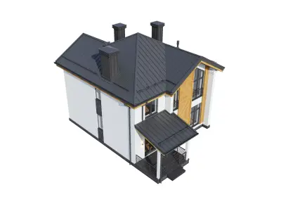 Modern house Ampire 3D model