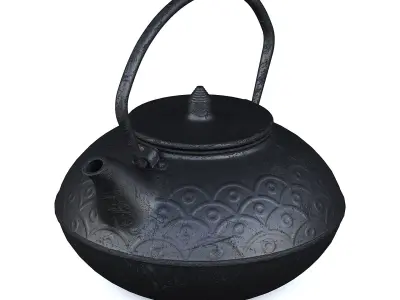 Black Teapot 3D model