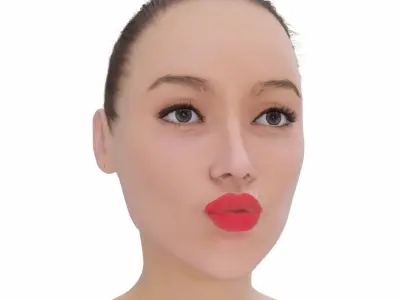 Female Rigged Low-poly 3D model