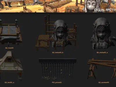 Casual RPG Environment 07 Low-poly 3D model