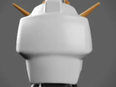 Bust Gundam Mecha 3D print model