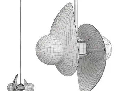 SIRIANN gold and pendant light Low-poly 3D model