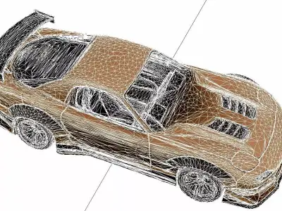 Mazda RX7 Modified Tuning Car Street Racing Vehicle Model 3D model