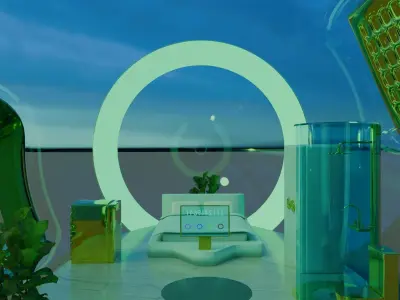 Futuristic mars house 3D model